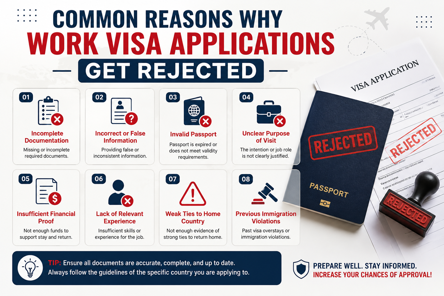 Common Reasons Why Work Visa Applications Get Rejected