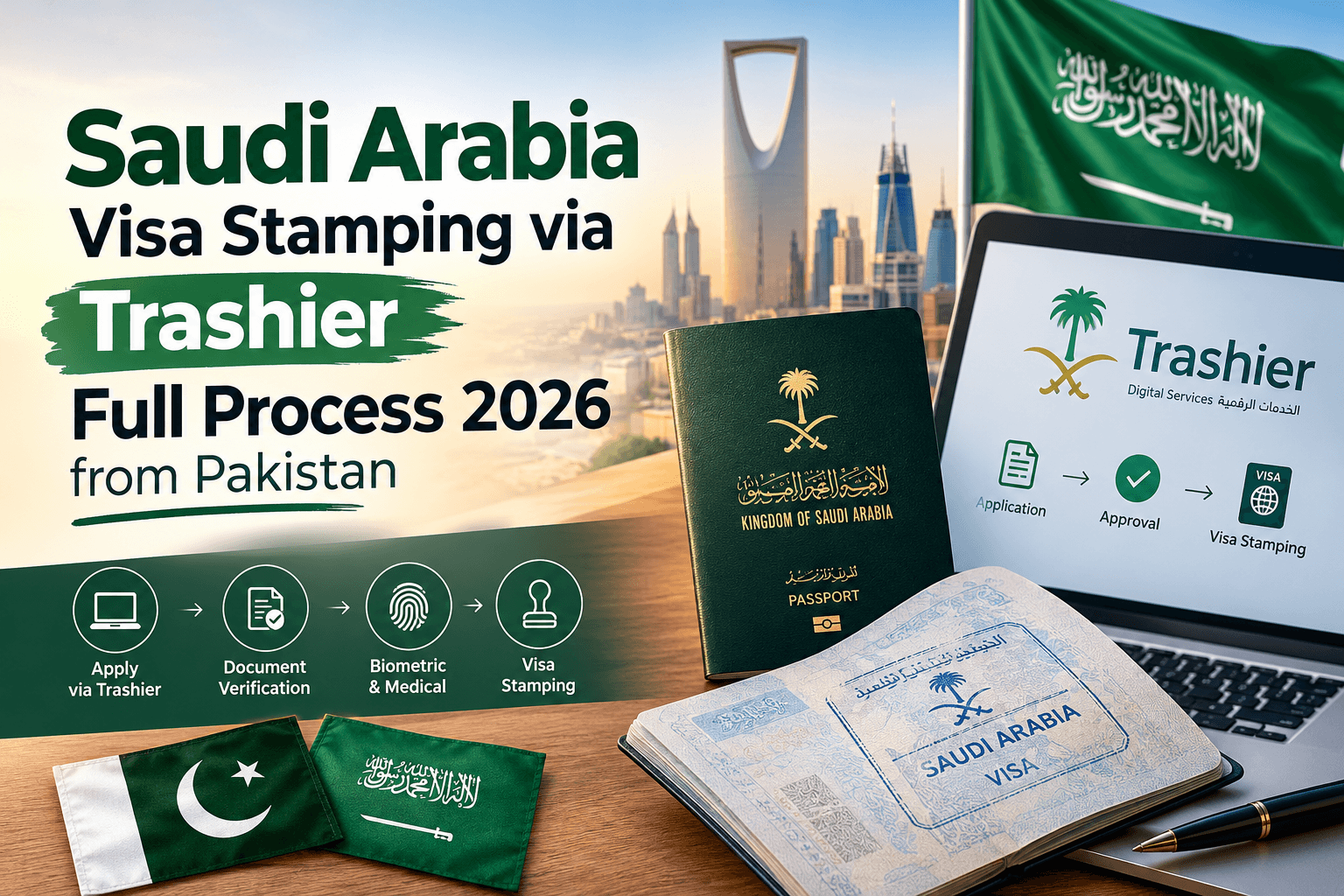 Saudi Arabia Visa Stamping via Trashier - Full Process 2026 from Pakistan